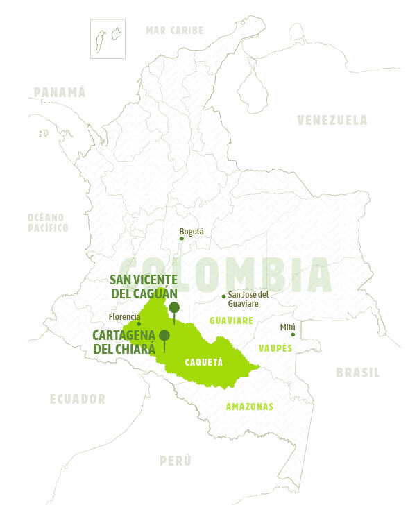 Mapa Colombia - Caquetá